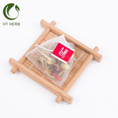 China OEM Private Label Pyramid Tea Bags Dry Triangle Flowers With Strings, Chrysanthemum Puer Tea Custom Tea Bag for sale