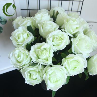 China plastic decorative flower rose flower rose rose decoration plastic flower for wedding for sale