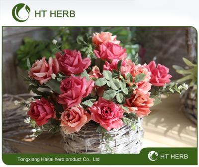 China Free sample high quality plastic artificial decorative flower artificial flowers rose bouquet decoration plastic flower for wedding for sale