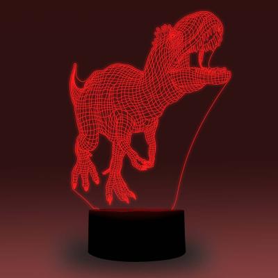 China Modern 3D Illusion Dinosaur Acrylic Night Lamp LED Light with Remote Control or Lamp Touch LED Base for Acrylic Customize Night Lights for sale