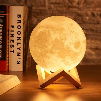 China Modern 3D Moon Lamp 10cm Night Light 16 Colors LED Rechargeable Moon Light With Remote Control Room Decoration Moon Lamp for sale