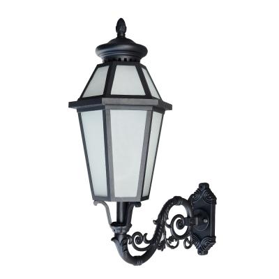 China Black Or White Residential 6 Sided Outdoor Wall Lantern With Sensor /classical Wall Light RHS-17408 for sale