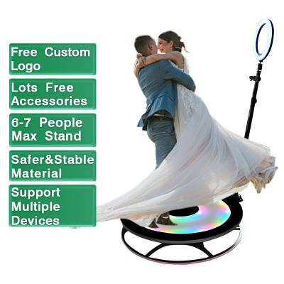 China 360 Most Popular Photo Booth SDK Portable Clear Glass Inflatable Led Booth Best Reviews For Wedding 360 Video Booth Portable for sale