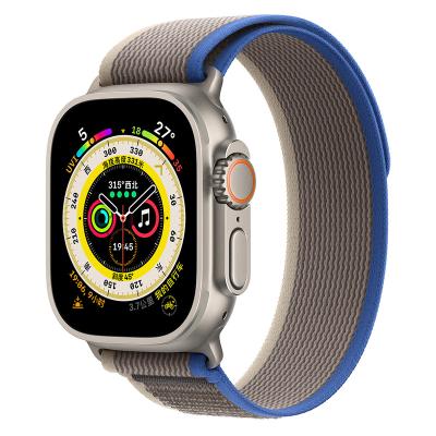 China New and Durable Comfortable Nylon Woven Drag Loop Stylish Single Band For Apple Watch Ultra 49mm Series 8 45mm 44mm 42mm 41mm 40mm 38mm Watch Band for sale