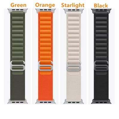 China 2022 Latest Style Comfortable And Durable Fabric Smart Watch Strap Alpine Loop Band 49mm 40mm 41mm 42mm 44mm 45mm 38mm For Apple Watch Ultra 8 7 Series for sale