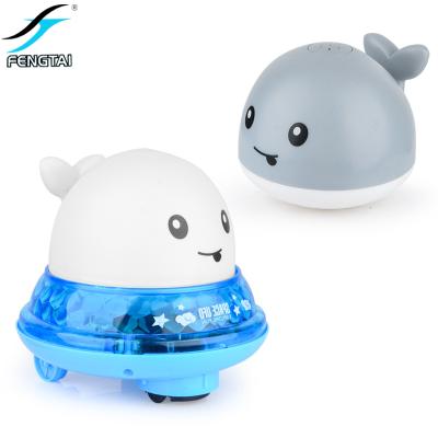 중국 Drop Shipping Light Up Bath Toys Squirt Bathtub Shower Pool Bathroom Water Spraying Whale Toy Summer Game 판매용