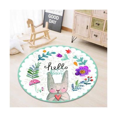 China Stain Resistant 100% Polyester Natural Soft Kid's Room Blankets Washable Play Mats for sale