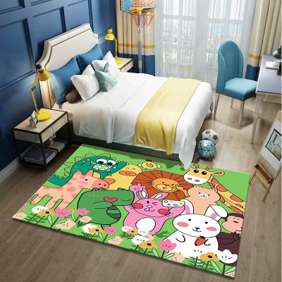 China Lovely Factory Price Washable Cat Pattern Kids Blanket Kids Rug Baby Animal Play Mat for sale