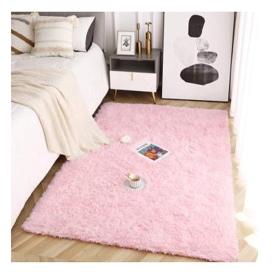 China Non Slip Pink Fluffy Shaggy Rug Blanket For Living Room Hairy Rug For Kids Room Shaggy Throw Rug For Nursery Room for sale