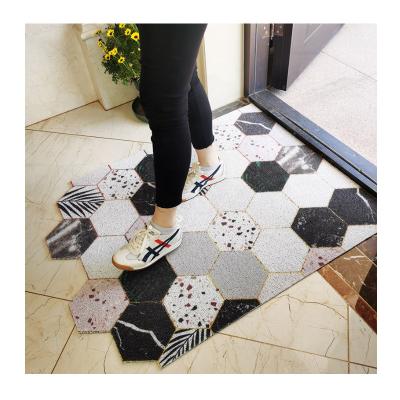 China High Quality Custom Washable Anti-slip PVC Door Mat Spaghetti Coil Washable Anti-Slip PVC Door Floor/Kitchen Cushion Loop Noodle for sale