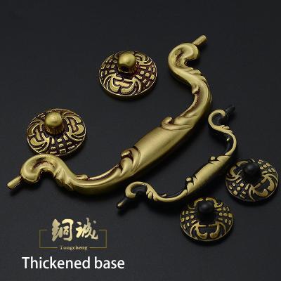 China Chinese Hang Type Full Brass Hidden Wardrobe Handle Metal Furniture, Drop Furniture Pendant Handle for sale