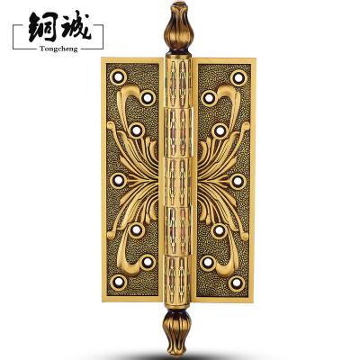 China Modern Strong Durable Solid Wood Door Hinge Brass Thick Open Flat 180 Degree Ball Bearing for sale