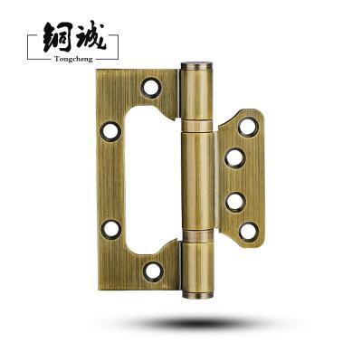 China Modern Mute Silent Wooden Copper Brass Solid Butterfly Door 4 Inch 5 Inch Hinge Flush Hinges for sale