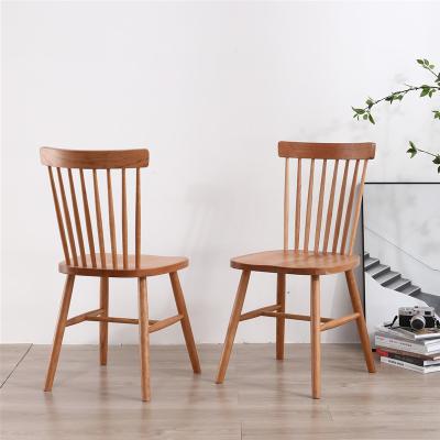 China Simple Design High Back Modern Solid Wood Dining Chair High Back Windsor Chair for sale