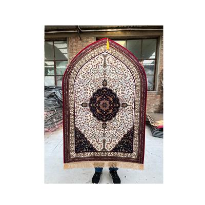 China 2021 New Design Anti Slip Prayer Blanket Prayer Mat Muslim Folding Portable Prayer Classic Mat Washable Anti Slip for sale