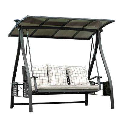 China Wholesale Modern Outdoor Luxury Garden Decoration Cast Aluminum Furniture Solar Swing for sale