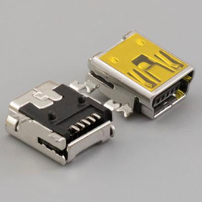 China Mini Data Transfer USB B Connector 90 Degree SMT Mount for sale