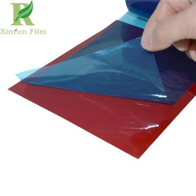 China 0.03-0.20mm Blue Protection Color Steel Sandwich Panel Adhesive Film for sale