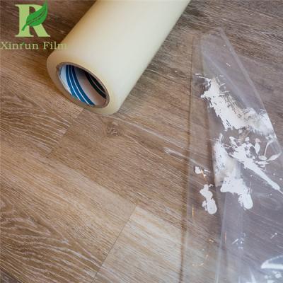 China 0.03-0.2mm Clear Transparent Manufacture Floor Protective Plastic Film with No Residue for sale