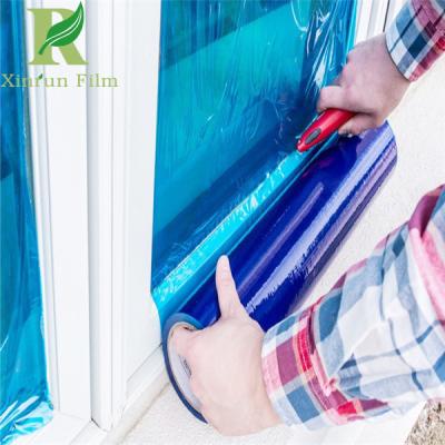 China 0.025-0.2mm Blue Manufacturer Directly Adhesive Temporary Glass Protection Film for sale