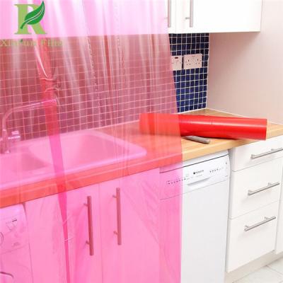 China 0.03-0.2mm Red Direct Factory Adhesive Film for Cupboards Surface Protection for sale