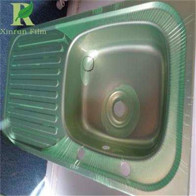 China 0.03-0.22mm Stainless Steel Adhesive Green Film For Deep Drawing for sale