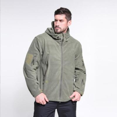 China QUICK DRY Hooded Outdoor Fleece Jacket Fleece Jacket Windproof Clothing Men for sale