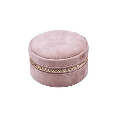 China New Design 2022 Handmade Premium Mini Luxury Luxury Display Ring Custom Round Jewelry Travel Case for sale