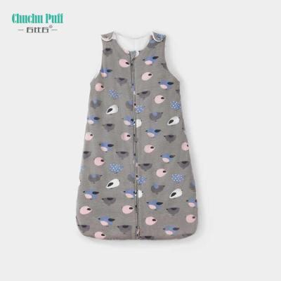 China ChuchuPuff Wholesale Baby Antibacterial 100% Cotton Quilted Sleeveless Newborn Sleeping Bag Small MOQ for sale