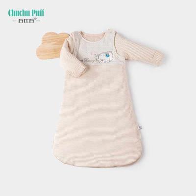 China OEM ODM Antibacterial Detachable Sleeves Baby Knit Organic Sleeping Bag Baby Sleep Sack Baby Sleeping Bag With Zipper for sale