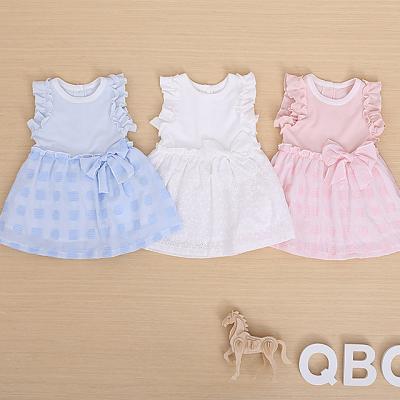 China Wholesale Anti-Static Cotton Casual Cute Newborn 100% Newborn Babies Dress With Ruffle for sale