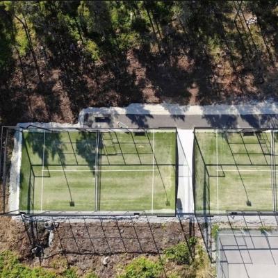 China Guangdong Supplier Classic 12mm Reinforced Glass And 3mm Thickness Steel Padel Pole Tennis Court For Padel Tennis Sports for sale