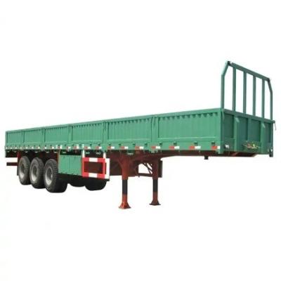 China 3 4 Axles 30-60 Tons Side Wall Trailer Fence Semi Trailer and Truck Trailer with Standards for sale