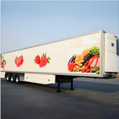 China Semi-remolque refrigerado de 3 ejes 45FT personalizado para camión semi-congelador en venta