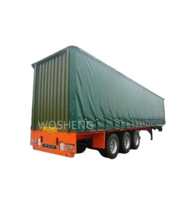 China 40tons Max Payload Steel Semi Trailer with Customizable PVC Van Tarpaulin and Roller Shutters for sale