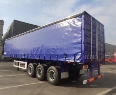 Κίνα 40 45 53 Ft Βαν Box Στρίβοντας PVC Tarpaulin πλευρική κουρτίνα ημιπροκατασκευή 40 τόνων ωφέλιμο φορτίο προς πώληση