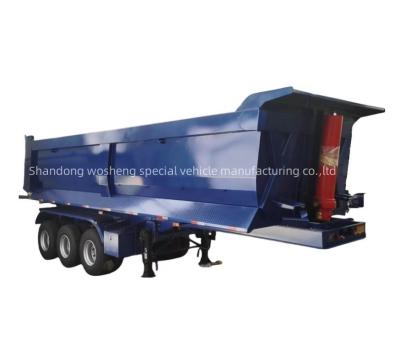 China 3/4 Achsen Hydraulischer Rücken-Dump Semi-Anhänger Tipper Semi-Lkw Tippen-Lkw Anhänger zu verkaufen