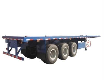 China 20/40/45 Feet Flatbed and Container Carrier Flat Bed Semi Trailer with Q345b Main Beam for sale