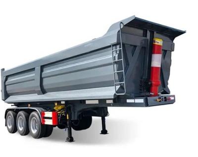 China Customizable 3/4 Axles Steel Rear Dump Semi Trailer Tipper Trailer for Truck Axle 3/4 pcs for sale