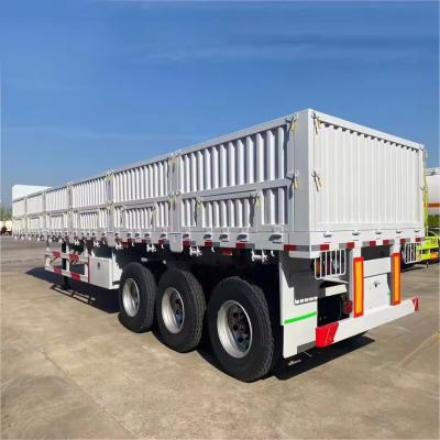 China Truck Trailer for Multi-purpose Transport Mechanical Suspension Side Wall Semi Trailer for sale