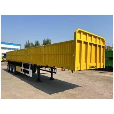 China 12400X2500X3650mm Truck Trailer Side Wall Trailers Open hek Truck 4 as semi-trailer Te koop