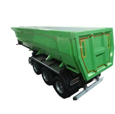 China Truck Trailer 80 Tons Hydraulic Rear Dump Semi Trailer with Mechanical Suspension for sale