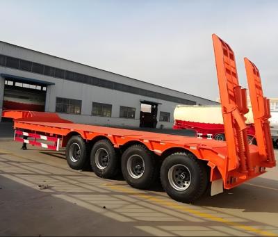 China 120 T Payload Sell 3 Axle 4 Axle 5 Axle Truck Low Bed Semi Trailer with Rim 9.0-22.5 for sale