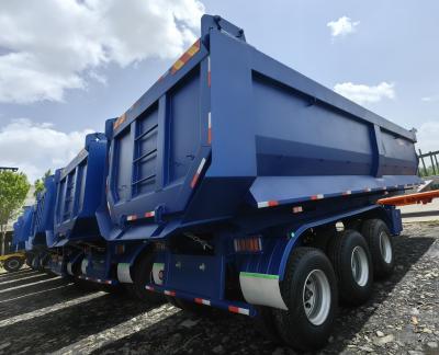 China Steel 3-Axle Rear Dump Semi-Trailer 80ton 4 axle tipper semi trailer Tipping Trailer for sale