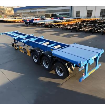 China 20ft Container Platform Trailer Skeleton Semi Trailer Chassis for Container Transport for sale