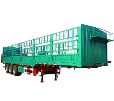 China Semi-remolque de acero de 40 a 80 toneladas para el transporte de animales y mercancías en venta