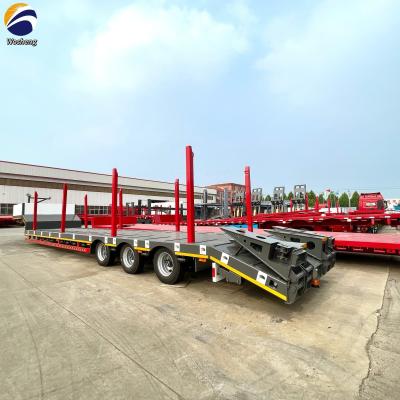 China 40FT Container Timber Steel Tube Transportation Semi-Trailer with Removable Steel Pile for sale