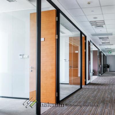 China Modern Aluminum Frame Partition Walls Wooden Partition Walls Removable MDF Panel Partitions For Interior , for sale