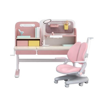 China Adjust Height Kids Furniture Kids Study Tables Kids Study Desk And Ergonomic Study Chair Set For Children for sale