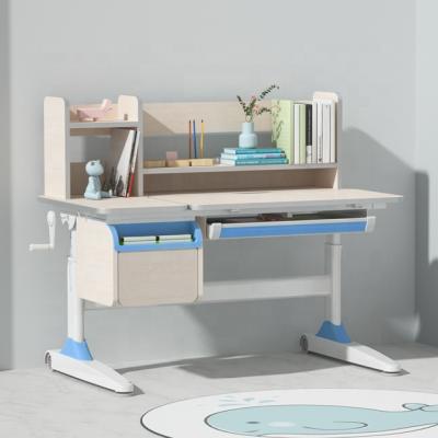 China Modern Children Study Table IGROW Adjustable Wooden Study Table Kids Furniture Study Table For Kids Learning Desk for sale